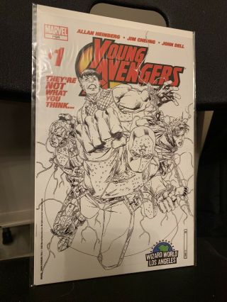 Young Avengers 1 Wwla Sketch Near Perfect 1st Print 1st App