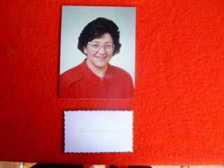 Former Premier Carmen Lawrence Handsigned 5x4 Photo & Card