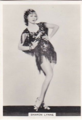 Sharon Lynne - B.  A.  T.  Hollywood Movie Star Pin - Up/cheesecake 1938 Cig Card