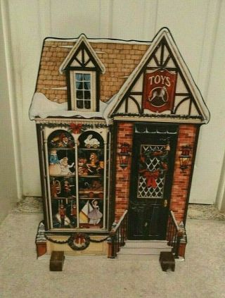" The Toy Shop ".  Back Drop Display For Byers Choice Carolers Dolls 1995