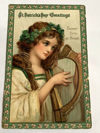 Vintage St.  Patrick’s Day Postcard - Frances Brundage - Sweet Erin Go Bragh