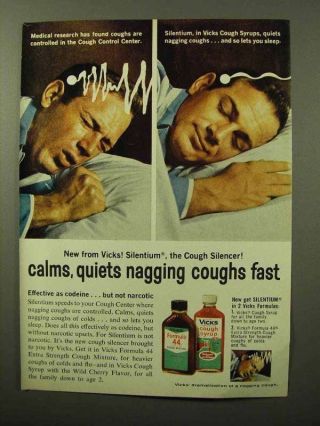 1964 Vicks Formula 44 And Cough Syrup Ad - Calms