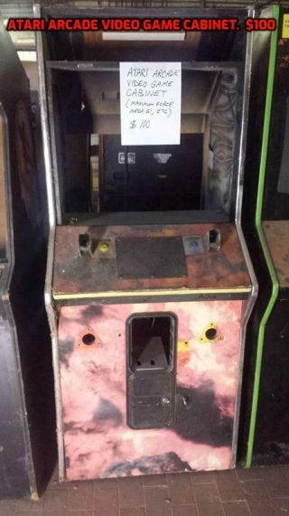Empty Coin Operated Arcade Video Game Cabinet