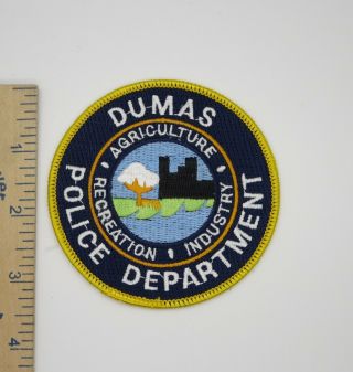 Dumas Texas Police Department Patch Vintage