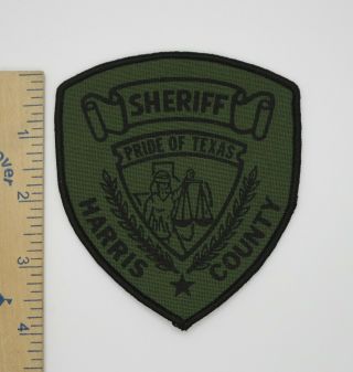 Harris County Texas Sheriff Patch Tactical Subdued Printed Vintage