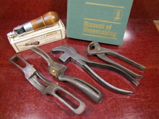Vtg Cobbler Leather Sewing Channeling Tools Hammer/plier Combo Tool & Nippers.