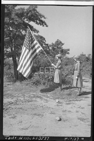1937 Girl Scouts Todt Hill Staten Island York City Nyc Photo Negative U102