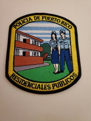 Policia De Puerto Rico Police Residenciales Publicos 3.  75 " Patch
