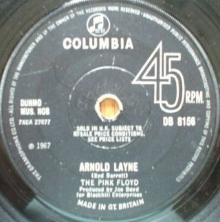 Pink Floyd - Arnold Layne 7 " Single 1967 Db 8156