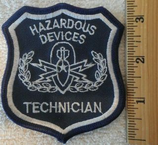 Hazardous Devices Technician Patch (highway Patrol,  Sheriff,  Ems)