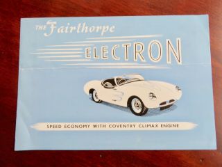 1957 Fairthorpe Electron Mkii High Performance Sports Car Brochure