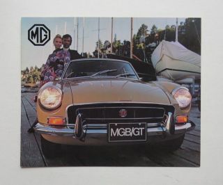 1972 Morris Garages Mg Mgb Gt Brochure
