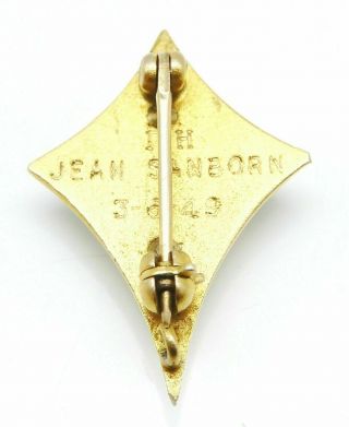 Vintage 14K GOLD/ONYX/DIAMONDS Kappa Alpha SORORITY PIN NOT Scrap JEWELRY 3.  2g 3