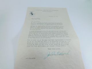1934 Vintage Cadillac Signed Letter With Envelope Worlds Fair And489