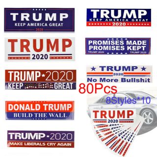 80pcs Donald Trump President 2020 Bumper Sticker Keep Make America Great Usa Il