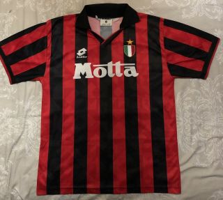 Vintage Ac Milan Home Shirt 1993/1994 Large