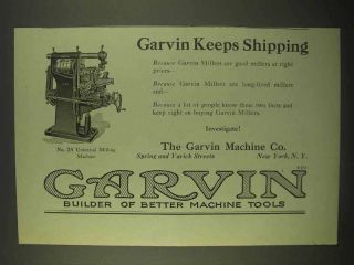 1922 Garvin No.  2a Universal Milling Machine Ad