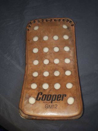 Vintage Canadian Cooper Hockey Goalie Glove Blocker Brown Leather Htf