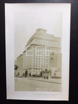 1927 Hotel Ambassador Park Ave Manhattan Nyc Old Photo Percy Sperr 327i
