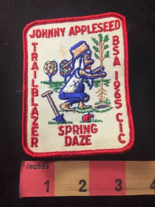 Vtg 1965 Johnny Appleseed Trailblazer Cic Spring Daze Bsa Boy Scouts Patch 88nu