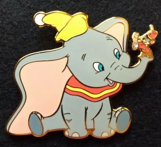 Dumbo With His Pal Timothy Q.  Mouse On His Trunk Disney Pin Le500