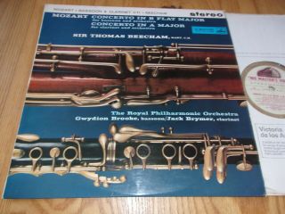 Hmv Asd 344 Uk 1st C/g Mozart - Bassoon / Clarinet Concertos Ex