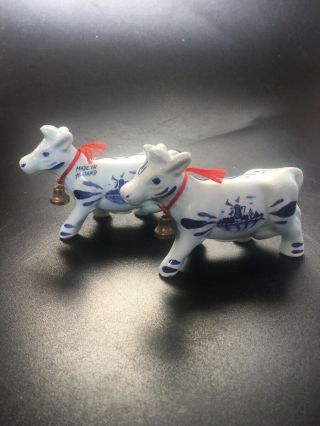 Vintage Cow Salt And Pepper Shakers - Made In Holland