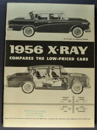 1956 Nash Rambler X - Ray Brochure Cross Country Wagon Amc 56