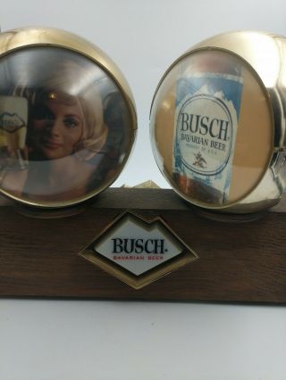 Vintage Busch Bavarian Beer Sign With Lighting Bad Parts Lights/turns