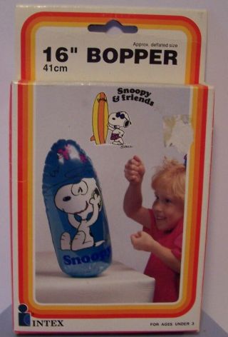 Snoopy Inflatable Bopper Bag Toy Peanuts Punching Bag Vintage 2