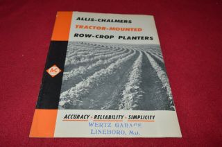Allis Chalmers Tractor Mounted Row Crop Planters Dealer 
