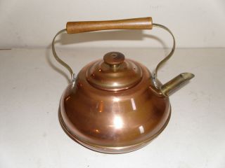 Vintage Spartan Copper Teapot Wood Handle With Lid Minneapolis