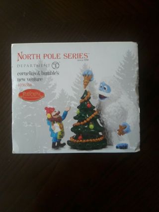 Dept 56 Rudolph Cornelius & Bumble Venture Figurine 4036554 Christmas Tree