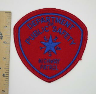 Texas Department Of Public Safety Highway Patrol Patch Red Wool Vintage
