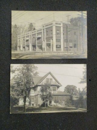 2 Postcards: Rppc Real Photo Postcards.  East Lansing,  Michigan 1919