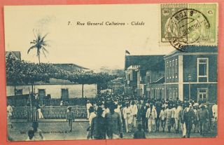 1909 Sao Tome & Principe St Thomas & Prince Pc Rua General Calheiros Street View