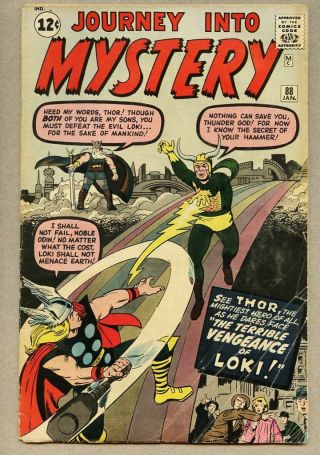 Journey Into Mystery 88 - 1963 Gd/vg 3.  0 Jack Kirby Thor 2nd App Loki