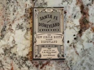 1955 Santa Fe & Disneyland Railroad Brochure In Near
