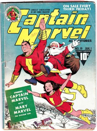 Fawcett Comic Captain Marvel Adventures 19 94246 - 12 Br1e 1943
