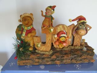 Disney Winnie The Pooh And Friends On Joy Christmas Lighted Woodland Roman Inc.