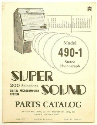 Rock - Ola Model 490 - 1 " Sound " Parts List & Diagrams