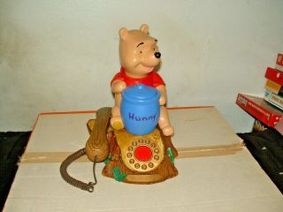 Vtg Telemania Disney Winnie The Pooh Animated Telephone With Piglet In Honey Jar