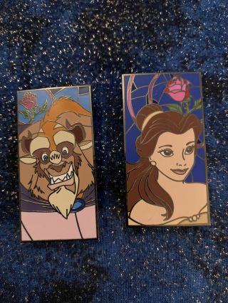 Disney Fantasy Pin Beauty And The Beast Beast And Belle Portrait Pins