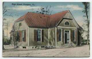 Va High School Prospect Virginia 1921 Prince Edward Co W.  E.  Burgess ? Postcard