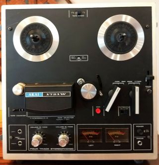Vintage Akai 1721w Stereo Reel - To - Reel Tape Player Recorder Japan
