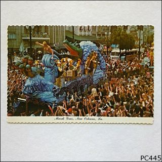 Mardi Gras Canal Street Orleans Postcard (p445)