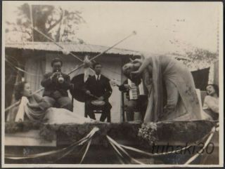 D8 China Zhejiang 浙江 1930s Photo Japanese Comfort Dancers And Band On Stage