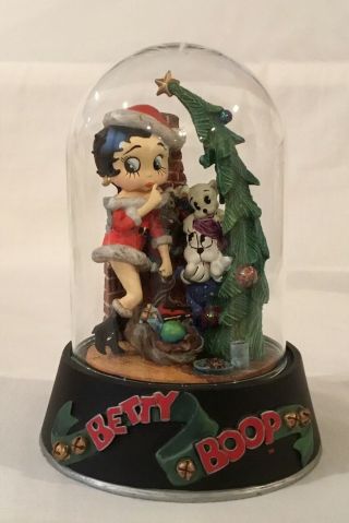 Betty Boop Hand Painted Limited Edition Dome Figurine A2123 " Jingle Bell Betty "
