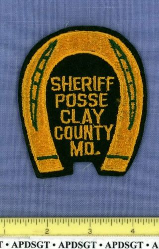 Clay County Sheriff’s Posse (old Vintage Felt) Missouri Police Patch Horse