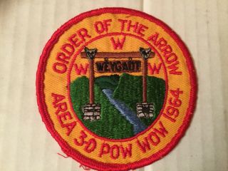 Oa 1964 Area 3 - D Or Iii - D Pow Wow Conclave Patch Camp Weygadt Pa